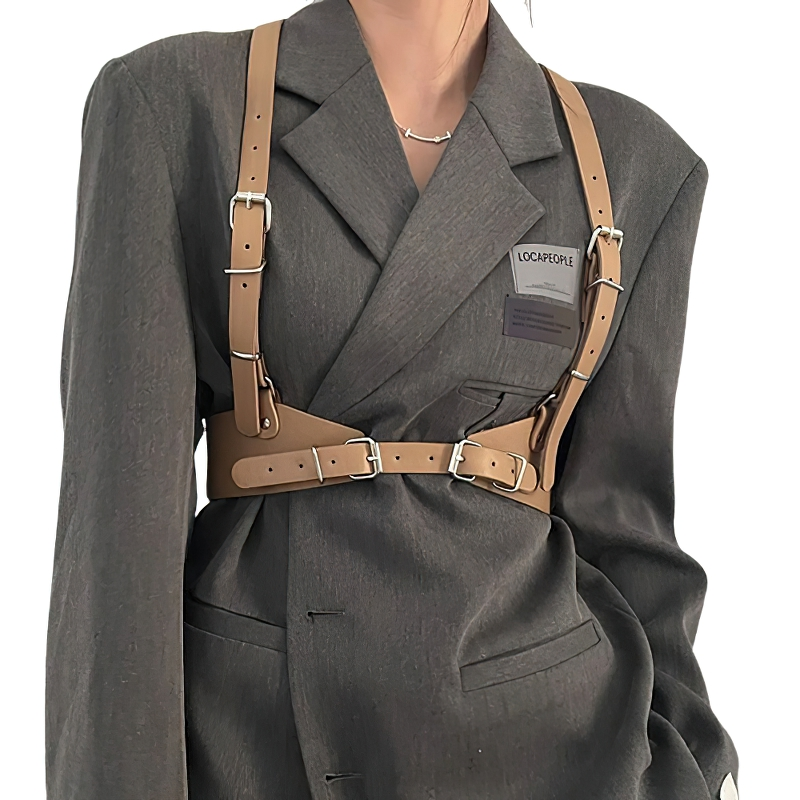 Punk Gothic Adjustable Strap Belt / Stylish Harness Belts For Women / Female Clothing Accessories