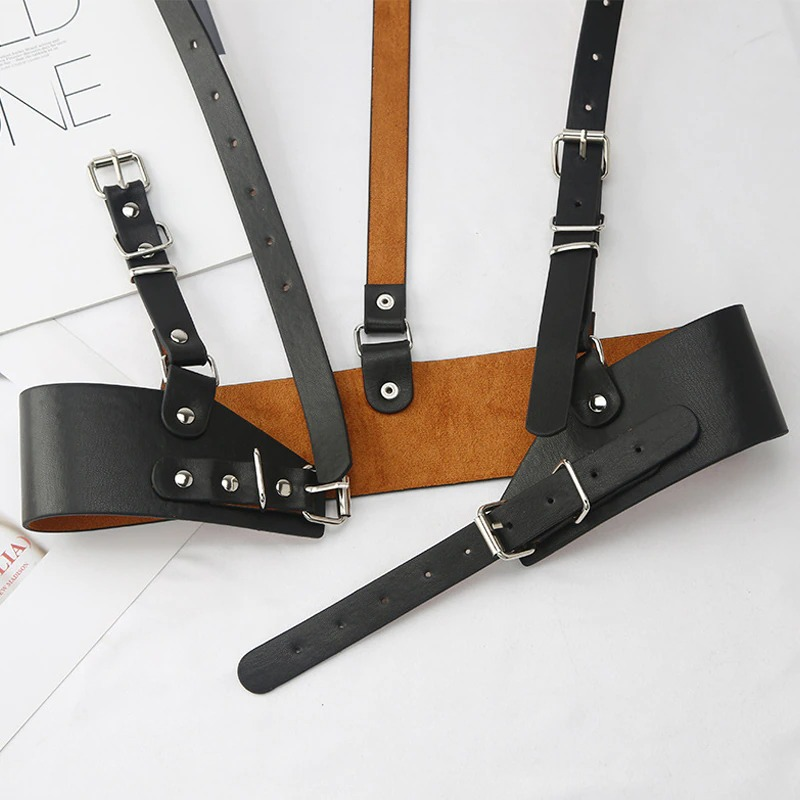 Punk Gothic Adjustable Strap Belt / Stylish Harness Belts For Women / Female Clothing Accessories