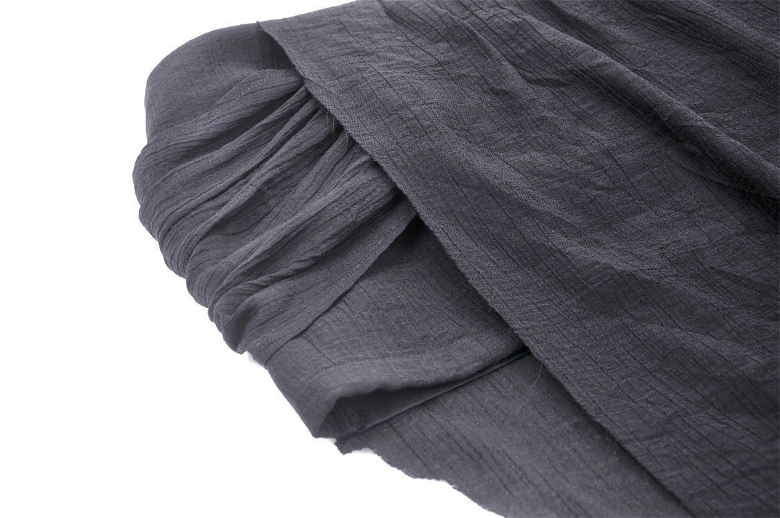 Punk High-Low Skirt with Asymmetrical Hem and Lace Detail