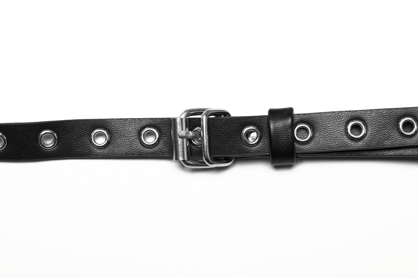 Punk Hollow Out Leather Harness Crop Top with Straps