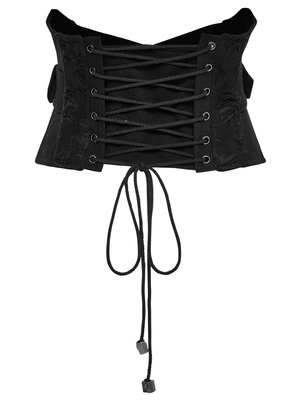 Punk Interlaced Corset Belt with Metal Studs and Zip