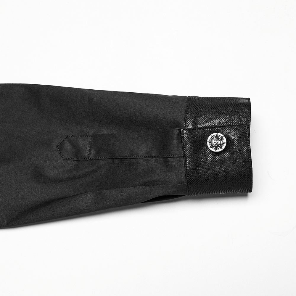 Punk Personalized Men's Shirt with Eyelet Details