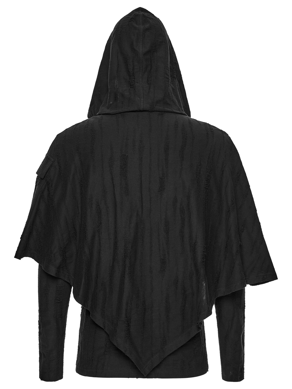 Punk Poncho Hoodie with Metal Eyelet and Pocket