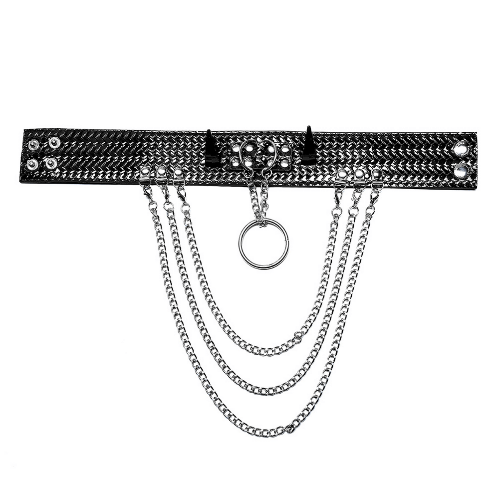 Punk Python Grain Choker with Rivets and Chains