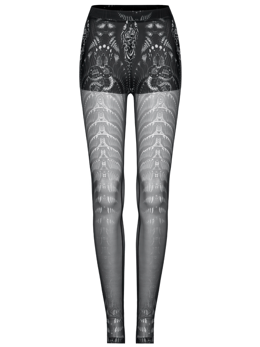 Punk Rave Black and White Gothic Skeleton Leggings