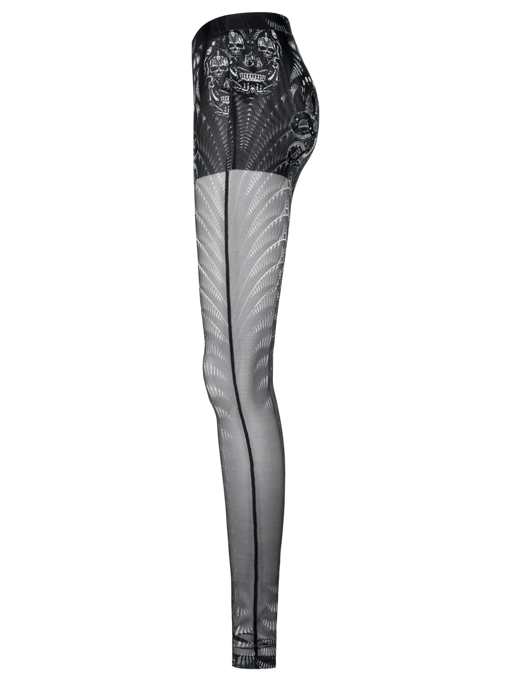 Punk Rave Black and White Gothic Skeleton Leggings