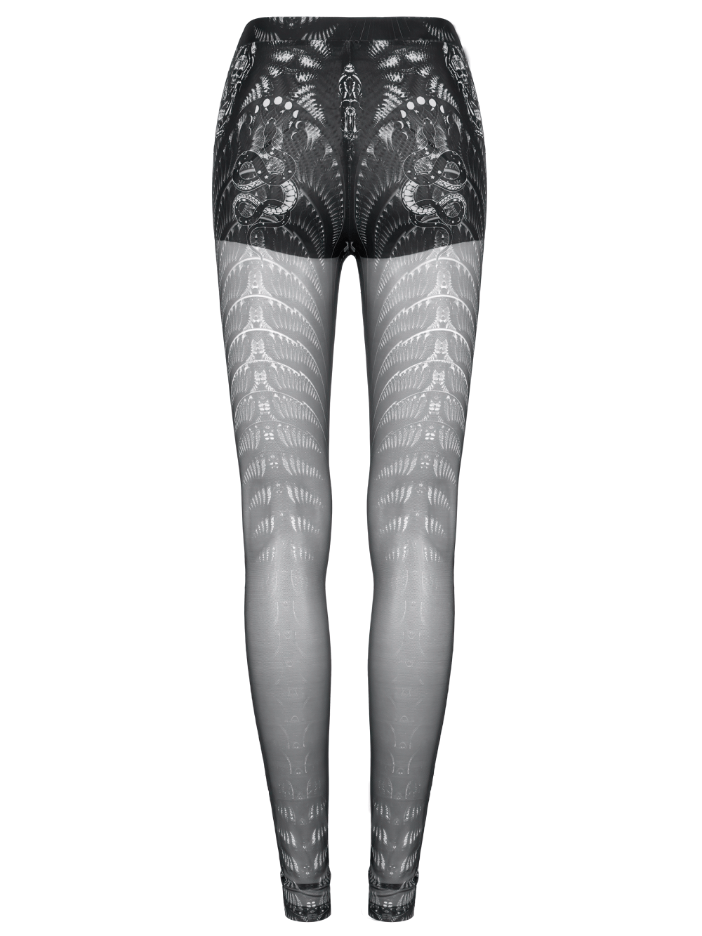 Punk Rave Black and White Gothic Skeleton Leggings