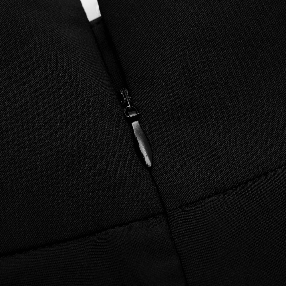 Punk Rave Black High-Waisted Skirt with Buckle