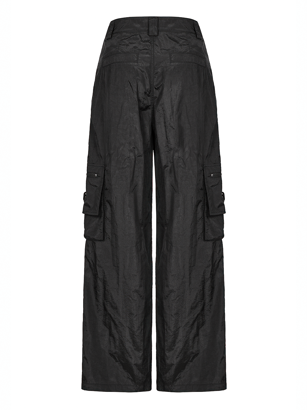 Punk Rave Black Straight Leg Cargo Pants with Side Chains