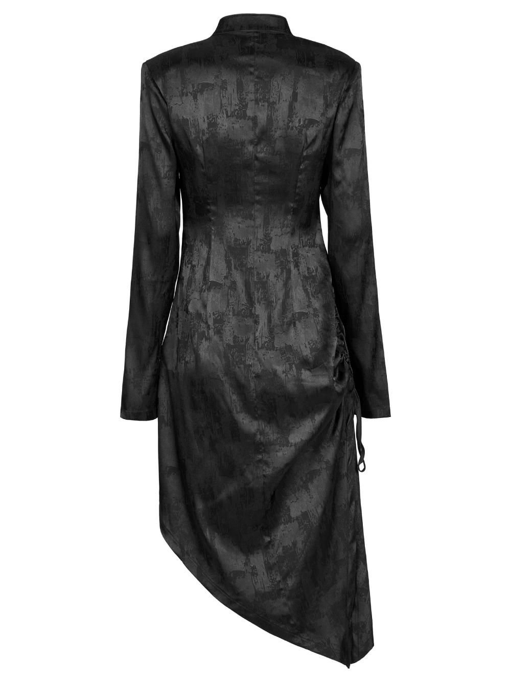 Punk Rave Gothic Cheongsam Dress with Pointed Hem Long Sleeves