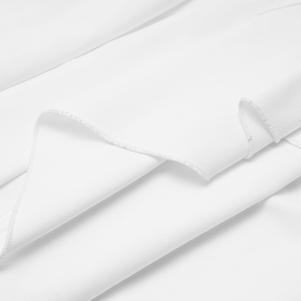 Punk Rave Gothic White Swallowtail Shirt Dress