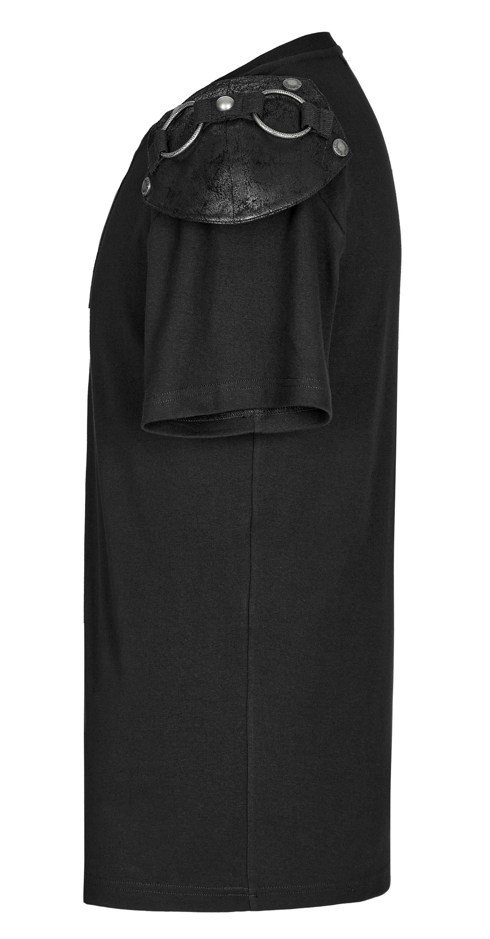 Punk Rivet Armor Male T-Shirt with Detachable Panel