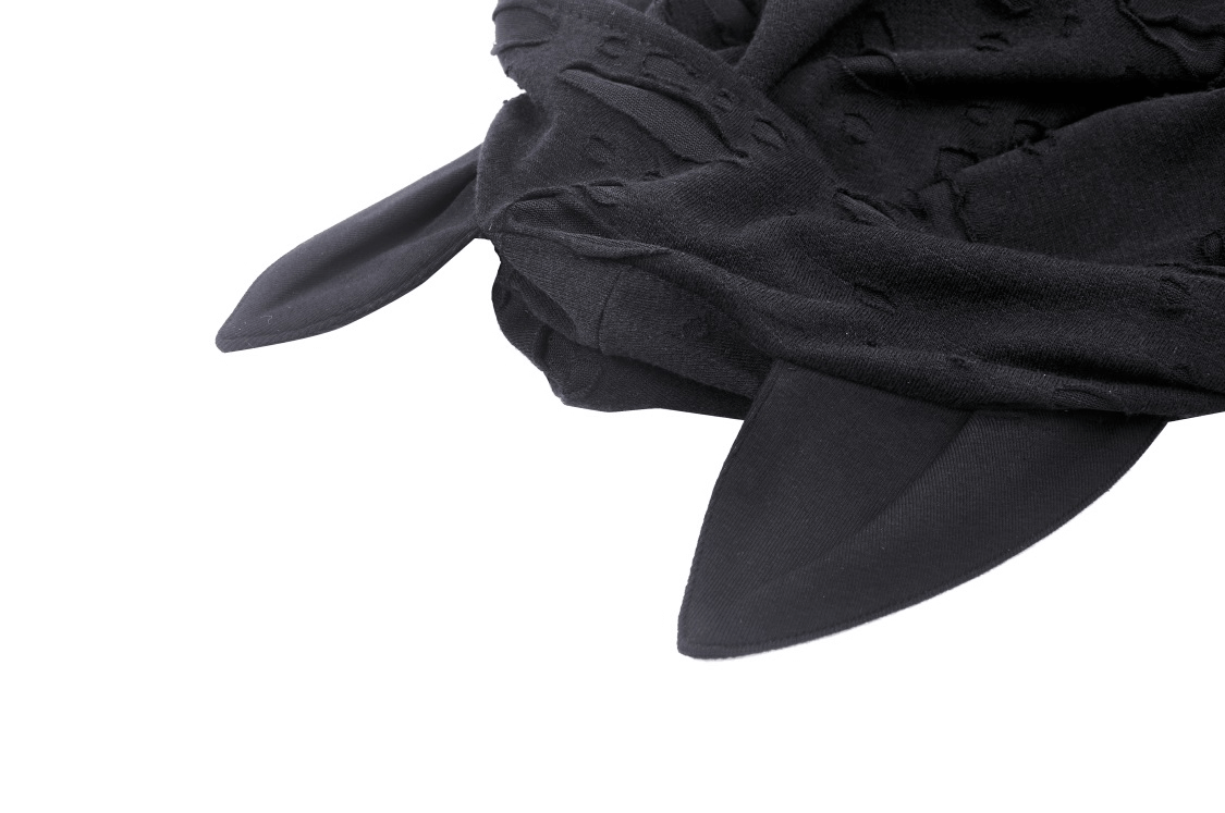 Punk Rock Black Lace-Up Cat Ear Crop Top - Unique Style