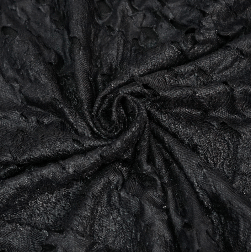 Punk Rock Chain Sleeveless Tank Tops / Black Men's Top with Broken Holes