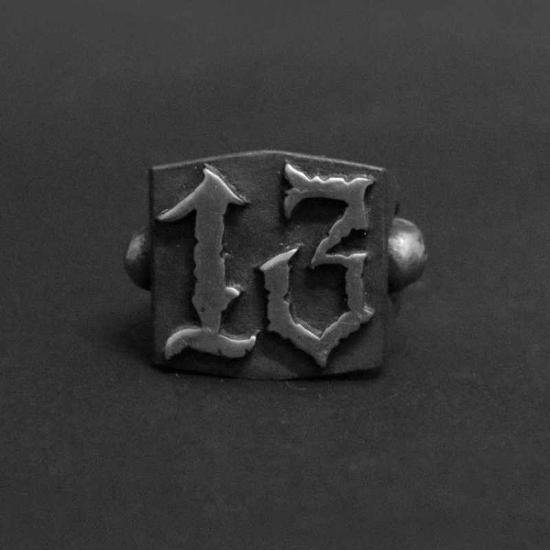 Punk rock Ring for Men And Women / Retro Gothic Ring with Number 13
