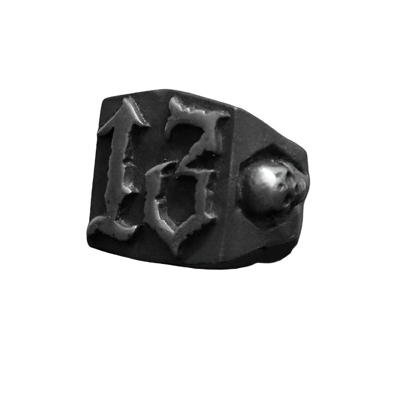 Punk rock Ring for Men And Women / Retro Gothic Ring with Number 13
