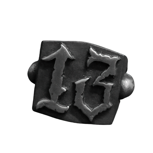 Punk rock Ring for Men And Women / Retro Gothic Ring with Number 13