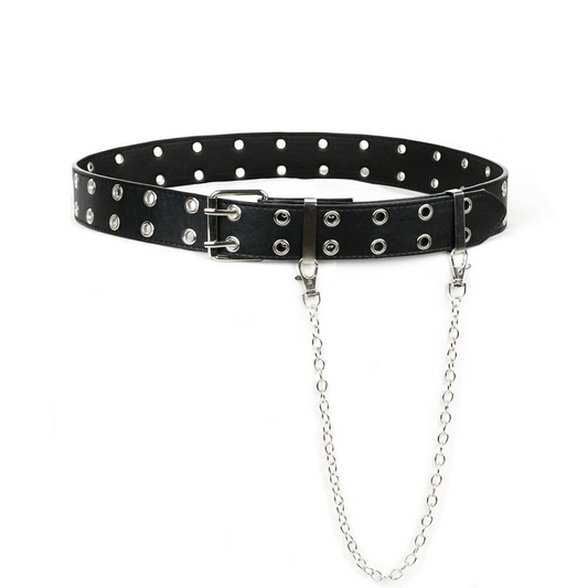 Punk Rock Rivets Belt With Detachable Chain / Fashion Belt for Pants