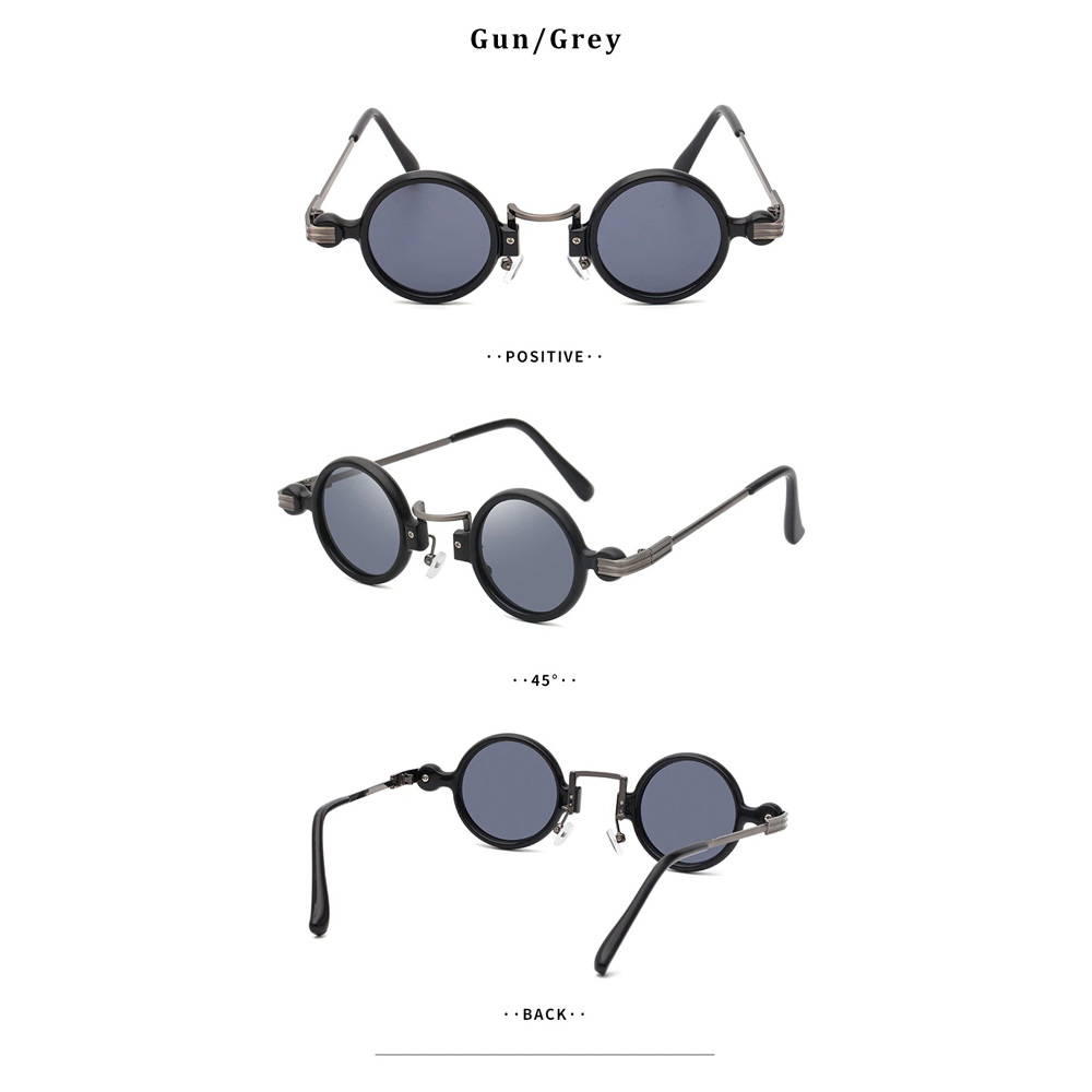 Punk Round Sunglasses for Men and Women / Vintage Glasses Fashion Shades