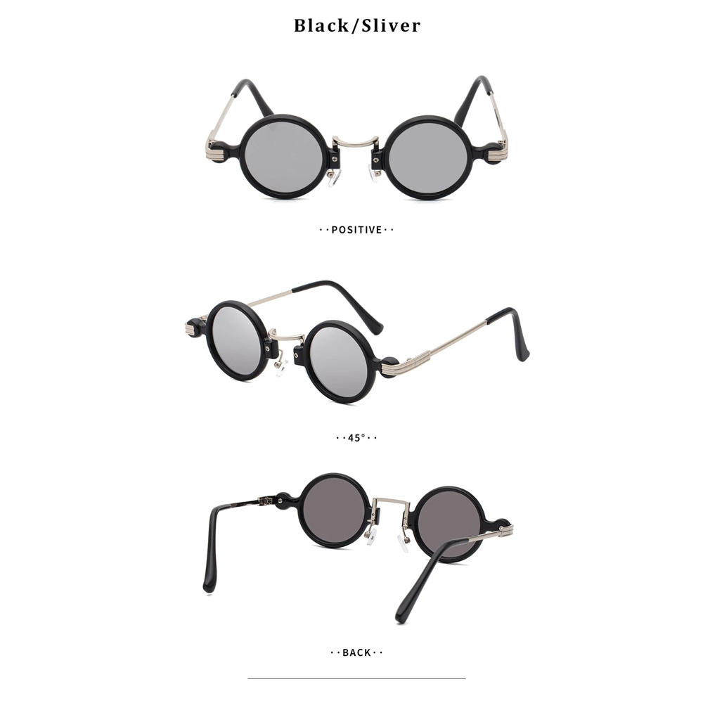 Punk Round Sunglasses for Men and Women / Vintage Glasses Fashion Shades