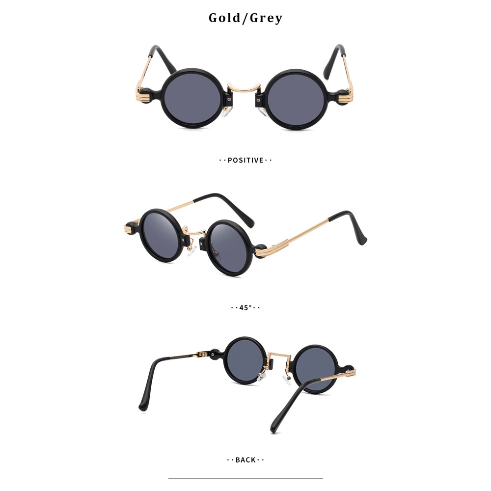 Punk Round Sunglasses for Men and Women / Vintage Glasses Fashion Shades