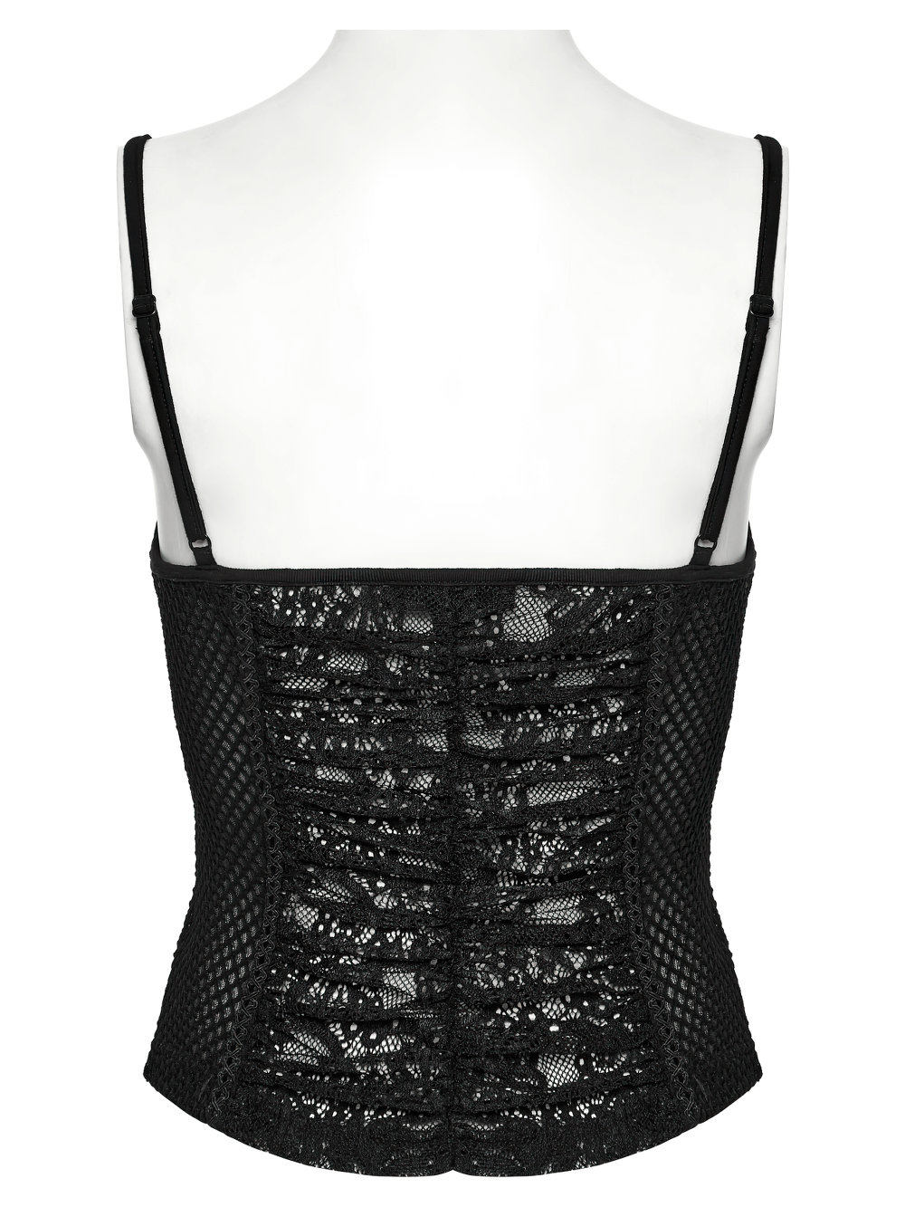 Punk Sexy Lace-up Fishnet Mesh Camisole Top for Women