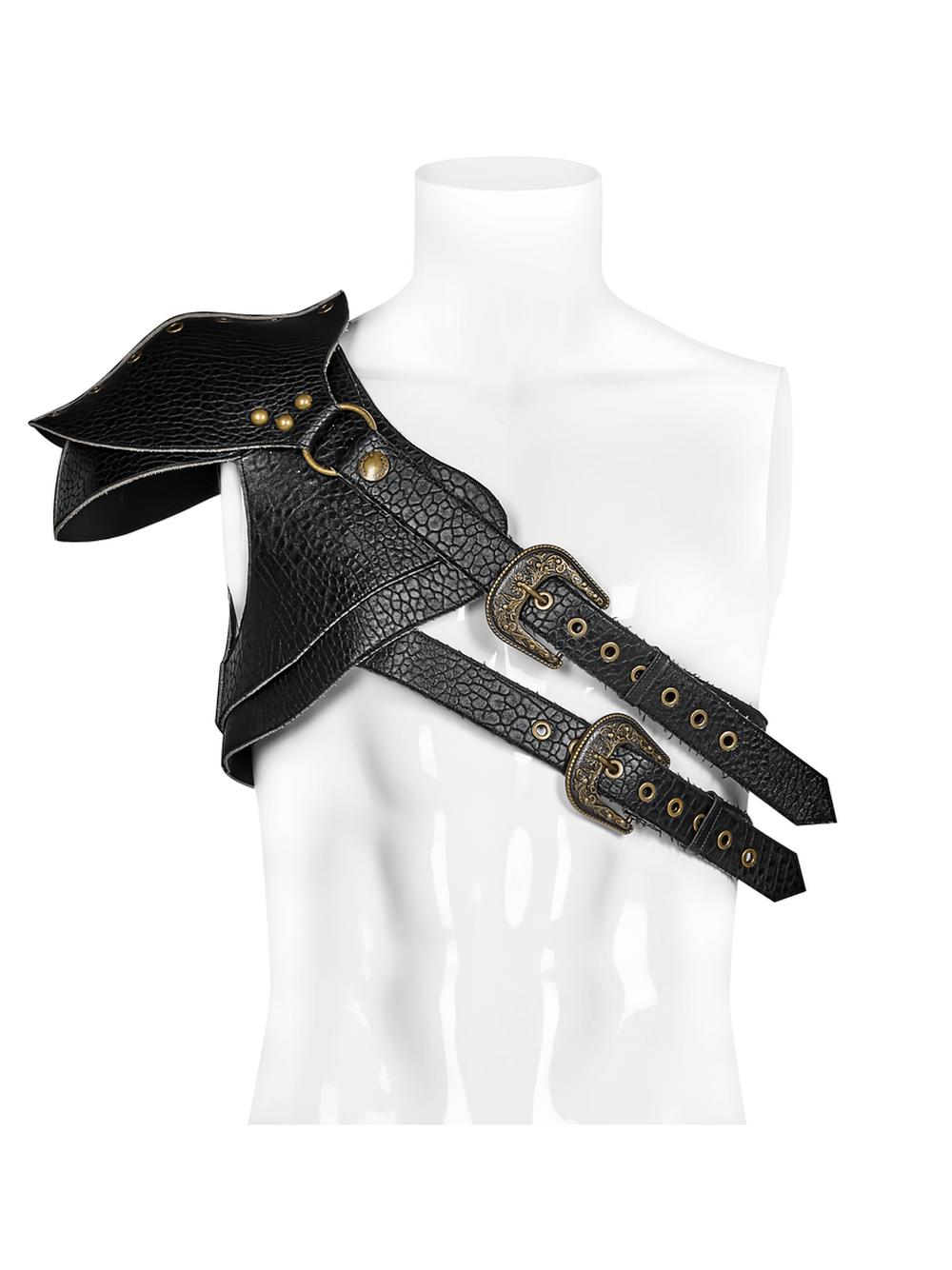Punk Shoulder Armor Harness with Adjustable Straps