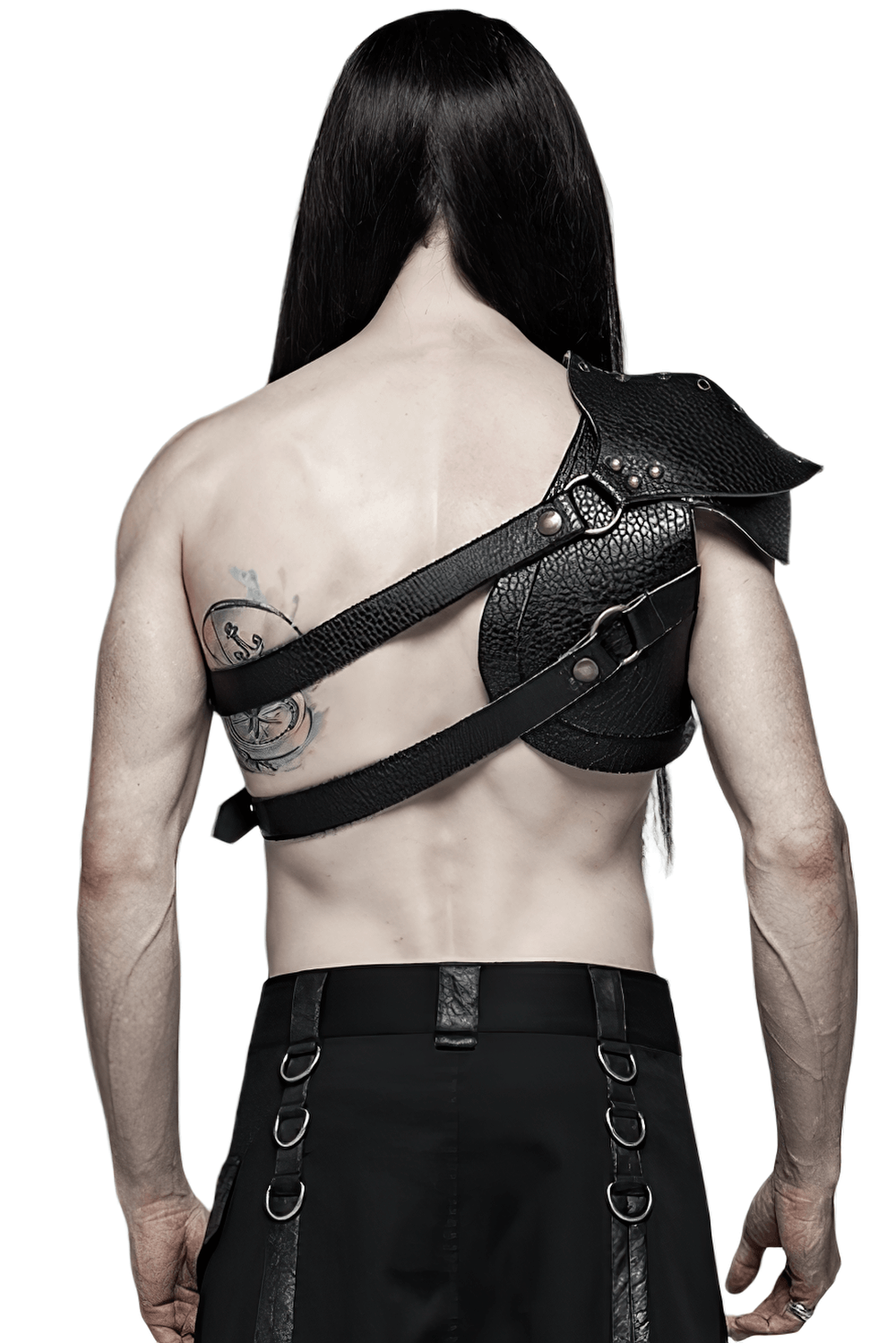 Punk Shoulder Armor Harness with Adjustable Straps