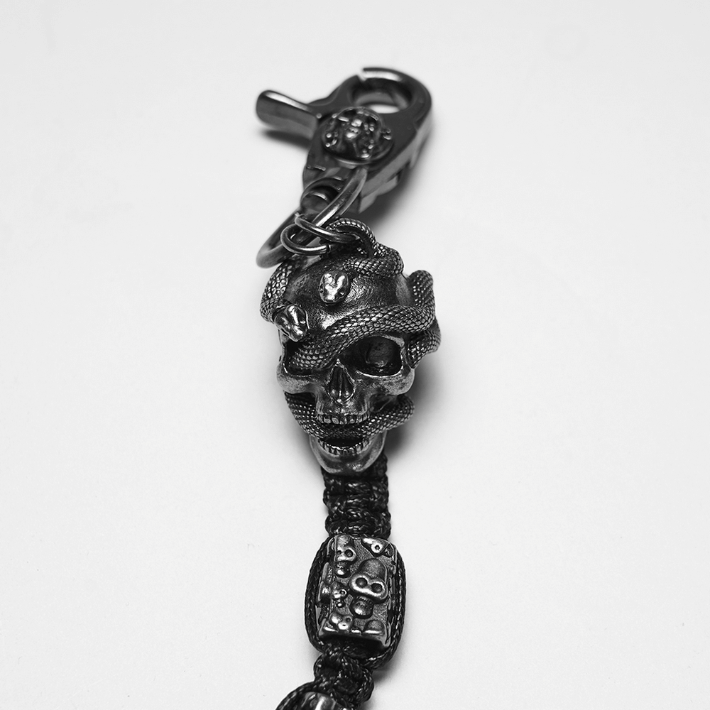 Punk Skull Snake Pant Chain with Metal Alloy Links