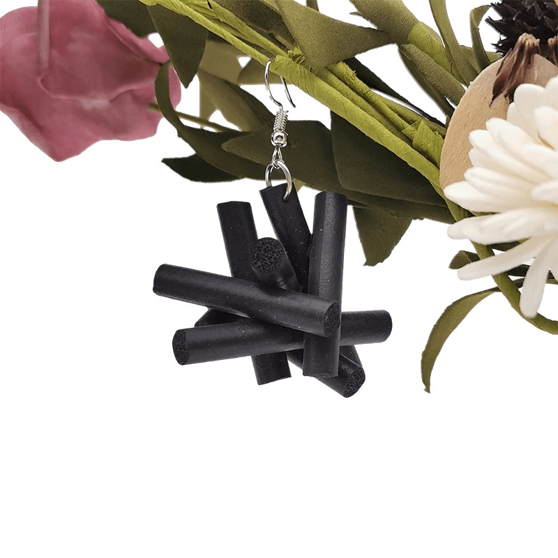 Punk Style Drop Earrings / Handmade Original Rubber Earrings / Vintage Earrings For Women