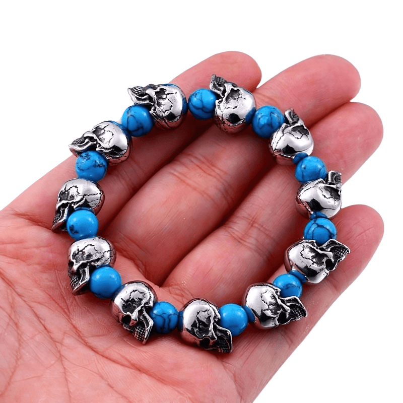 Punk Style Skull Head Beads Elastic Wristband / Unisex Jewelry Accessories