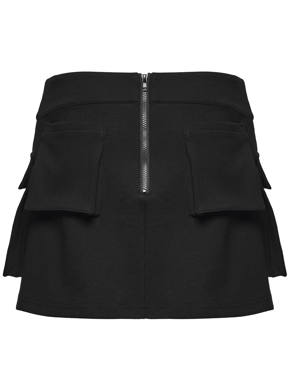 Punk Techwear Skirt with Adjustable Zippers and Pockets