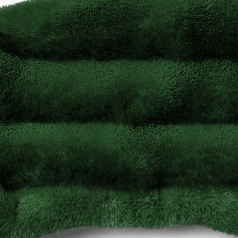 Punk Ultra-Soft Fur Jacket with Studded Shoulder Straps