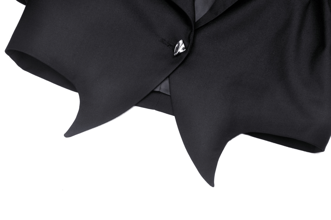 Punk Women's Crop Jacket with Chain Embellishments