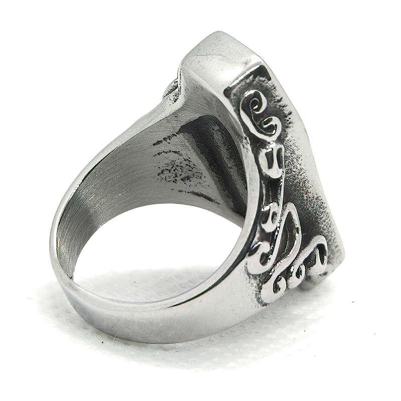 Purple Coffin Mummy Ring / Stainless Steel Unisex Jewelry / Alternative Goth Ring