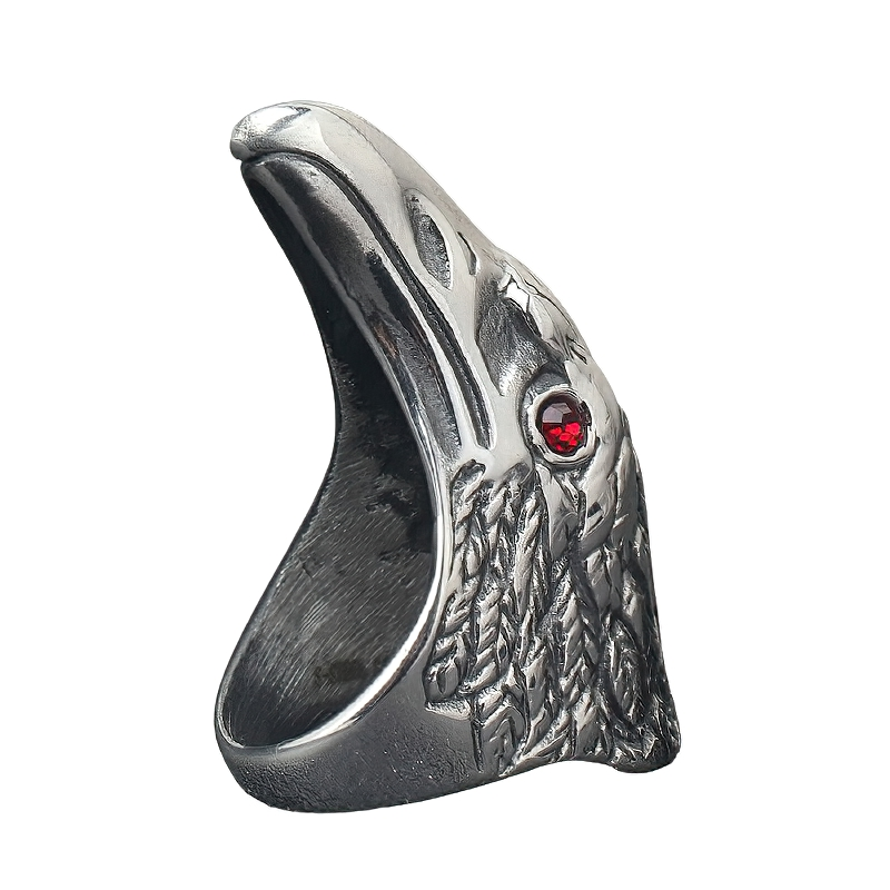 Raven's Head 316L Stainless Steel Ring / Vintage Gothic Men's And Women's Jewelry