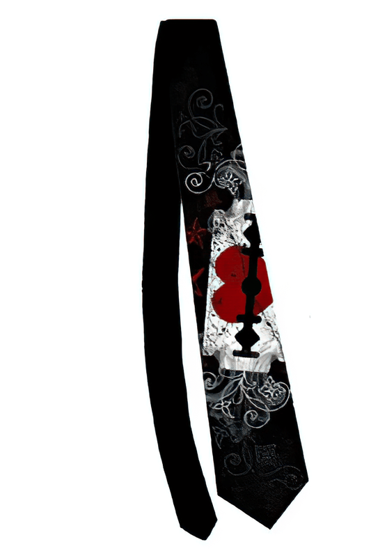 Razor Love Silk Printed Tie with Bold Graphics