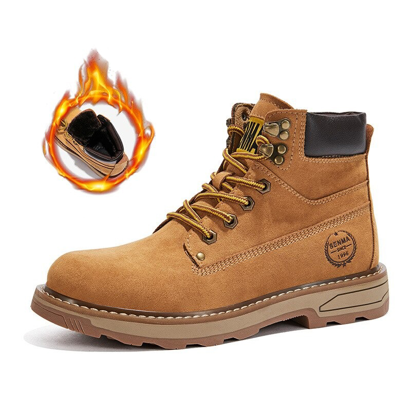 Real Leather Vintage Combat Boots / Men's Motorcycle Military Shoes