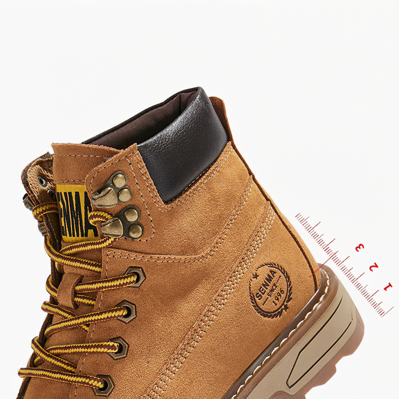 Real Leather Vintage Combat Boots / Men's Motorcycle Military Shoes