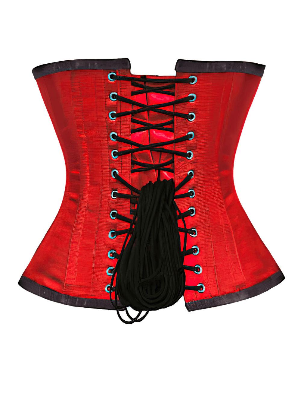 Red Underbust Corset with Steel Boning for Waist Training