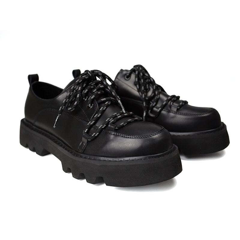 Reflective Shoes For Men Of Thick Heel Flatforms / Stylish Casual Footwear