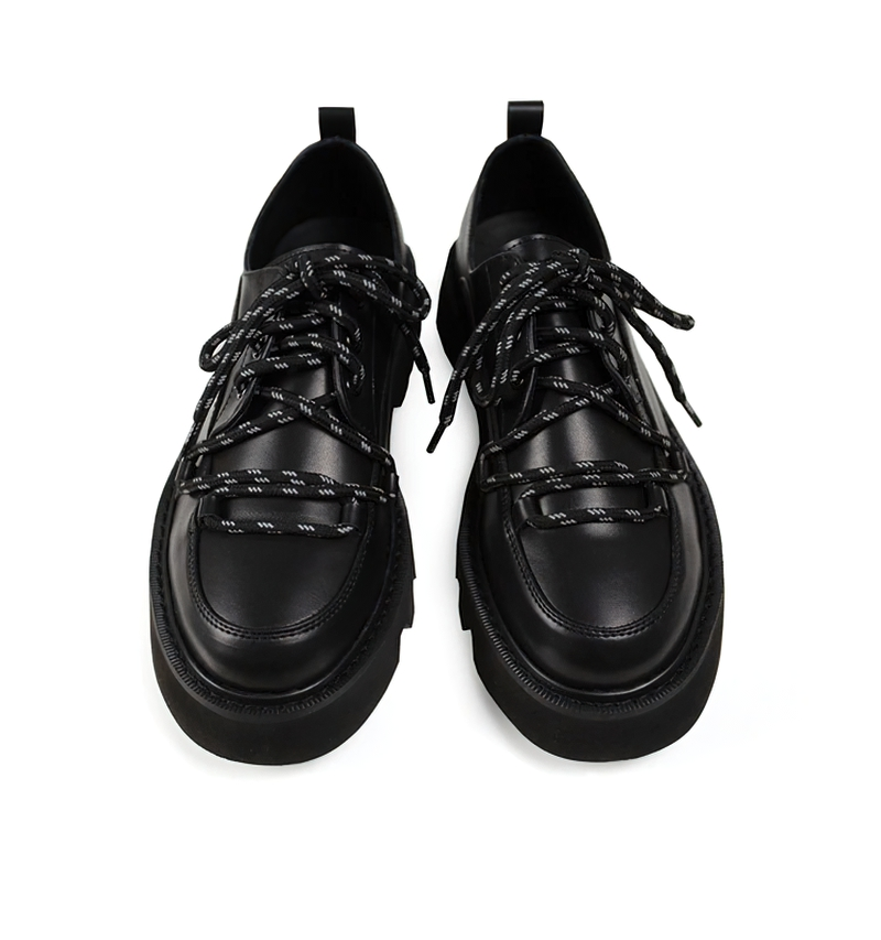 Reflective Shoes For Men Of Thick Heel Flatforms / Stylish Casual Footwear