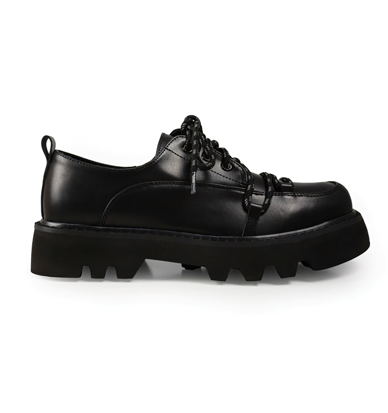 Reflective Shoes For Men Of Thick Heel Flatforms / Stylish Casual Footwear
