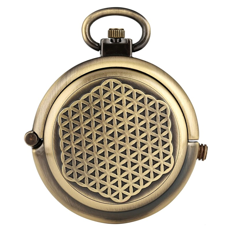 Retro Bronze Mechanical Pocket Watch / Creative Pendant Clock with Roman Numeral Display