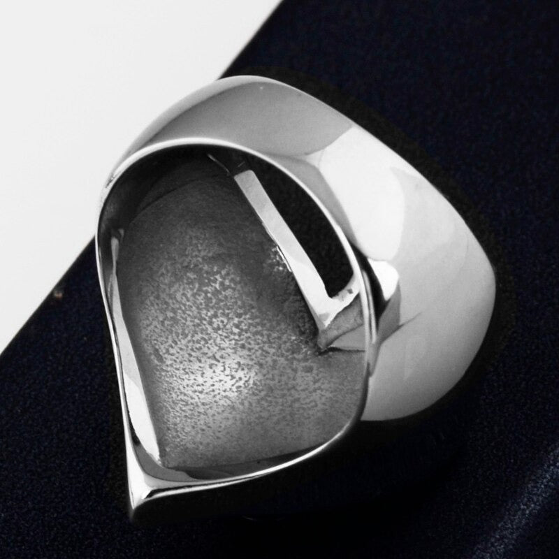 Retro Card Cross Skull Ring / Stainless Steel Unisex Rock Style Jewelry