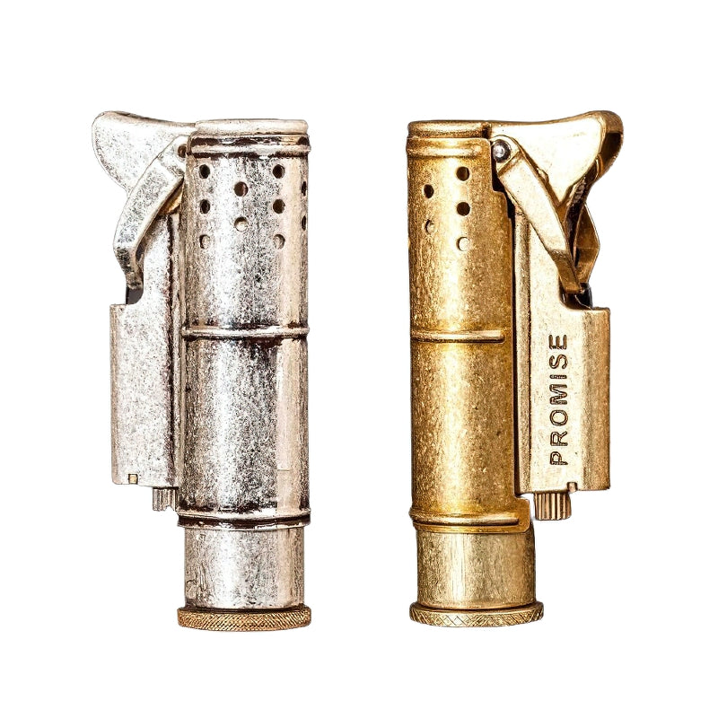 Retro Gasoline Flint Lighter / Pure Copper Trench Lighter / Petrol Free Fire Metal Gadgets