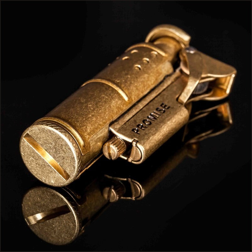 Retro Gasoline Flint Lighter / Pure Copper Trench Lighter / Petrol Free Fire Metal Gadgets