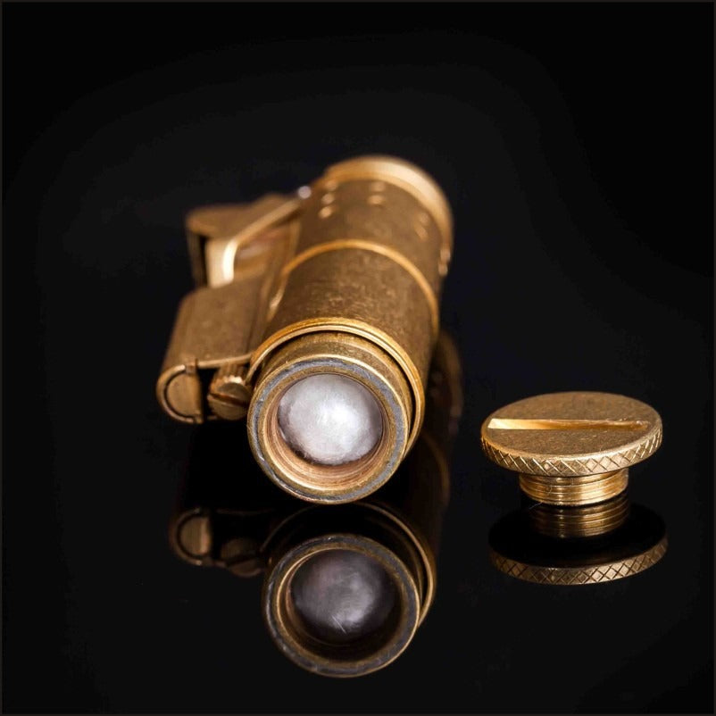 Retro Gasoline Flint Lighter / Pure Copper Trench Lighter / Petrol Free Fire Metal Gadgets