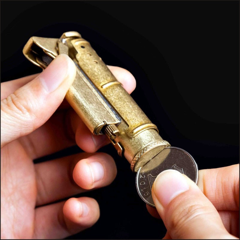 Retro Gasoline Flint Lighter / Pure Copper Trench Lighter / Petrol Free Fire Metal Gadgets