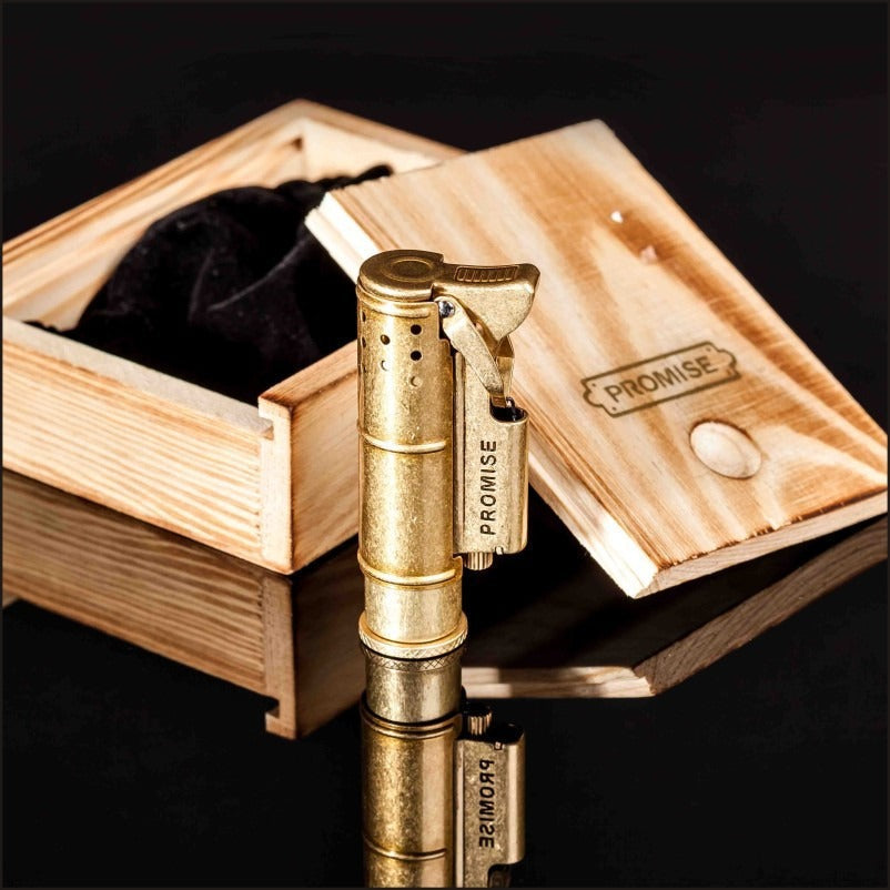 Retro Gasoline Flint Lighter / Pure Copper Trench Lighter / Petrol Free Fire Metal Gadgets